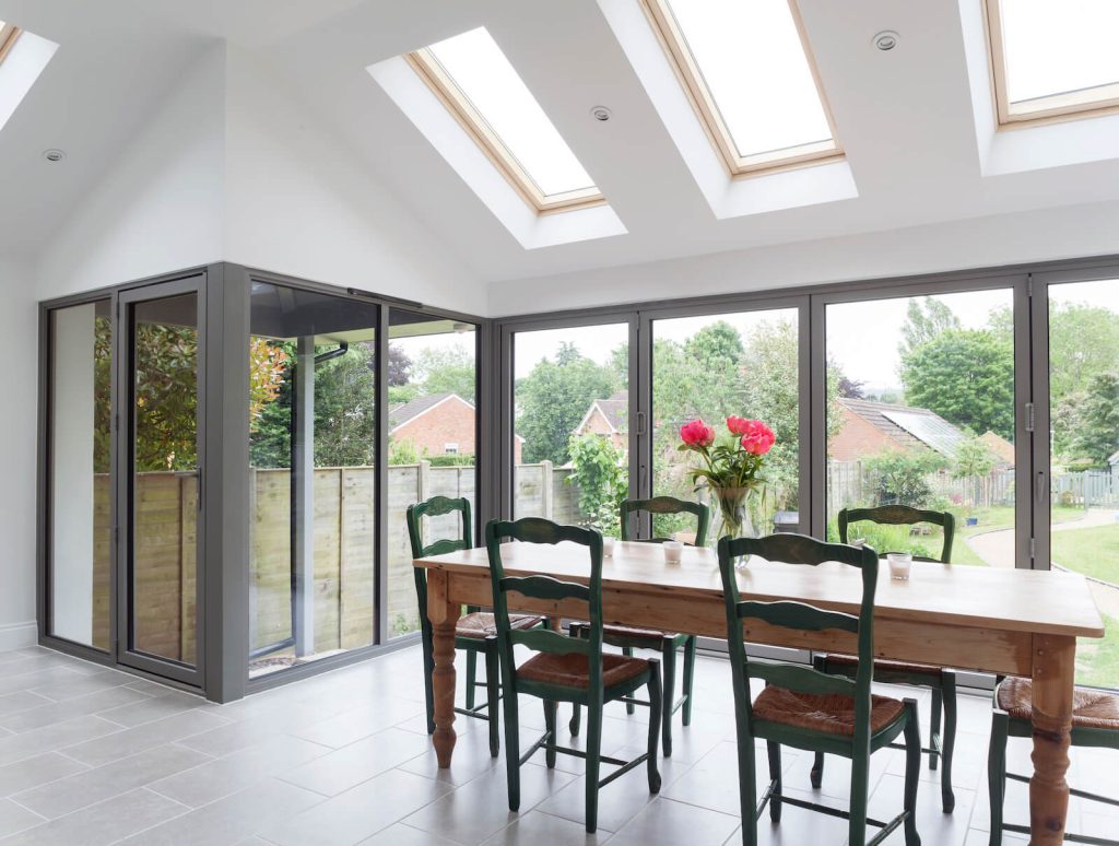 grey bifold door