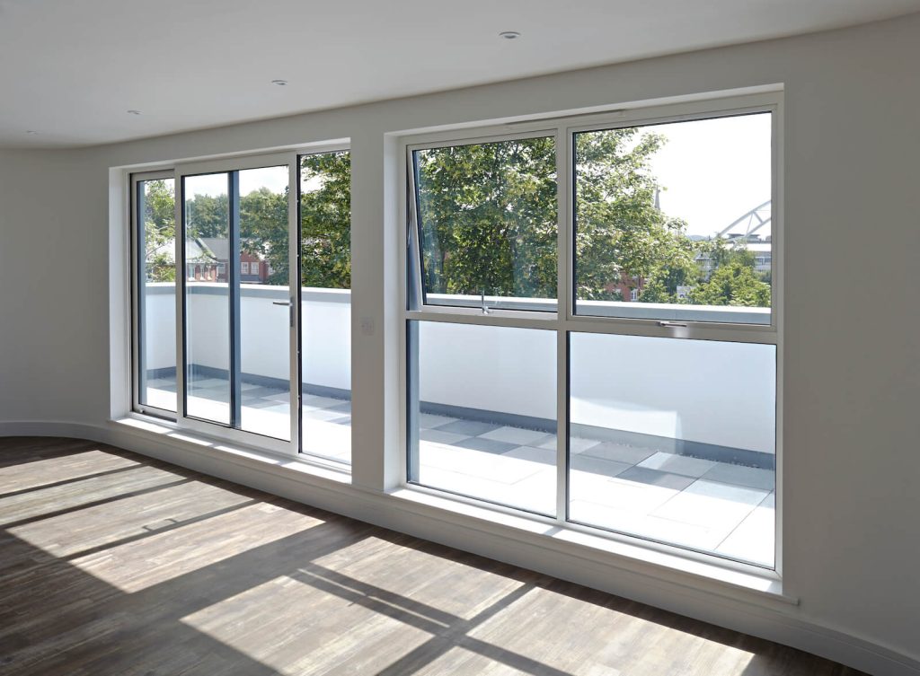 white casement windows